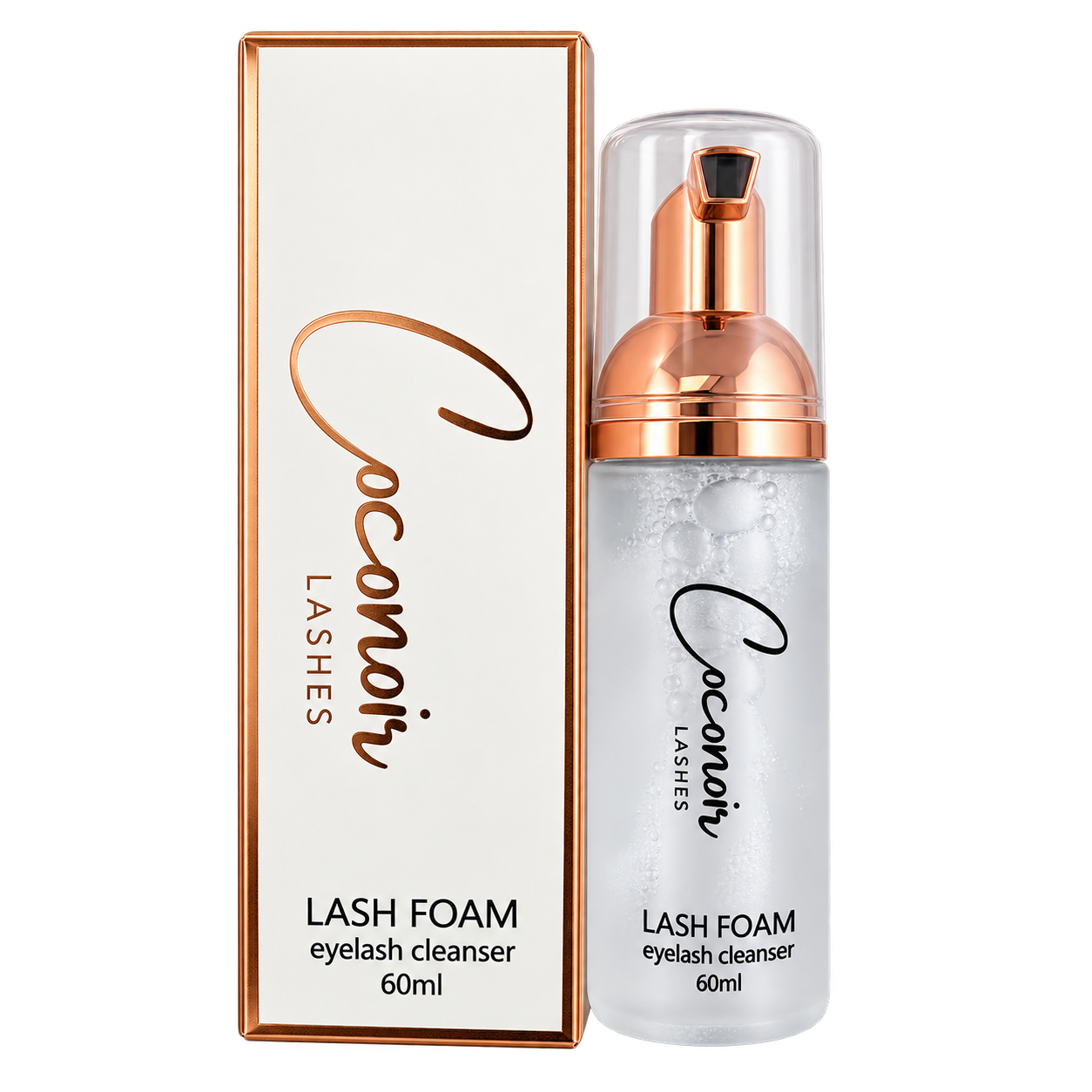 Coconoir Lash Foam eyelash cleanser 60 ml bottle and box